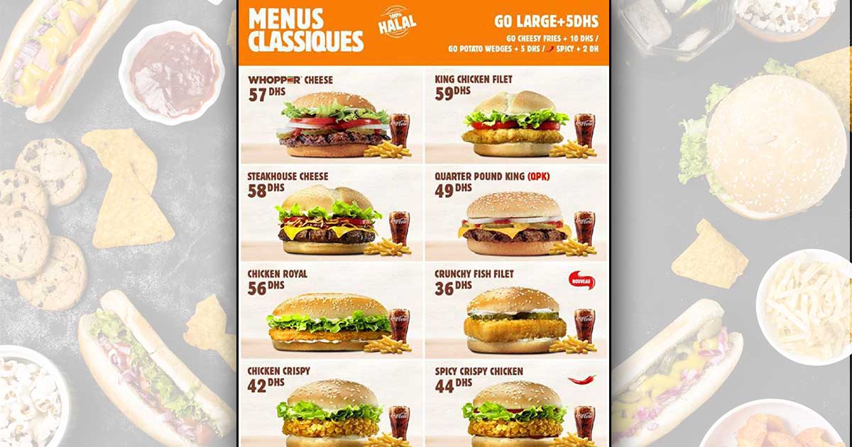 Burger King Maroc Les Nouveaux Menus 2020 Tkhayar.ma